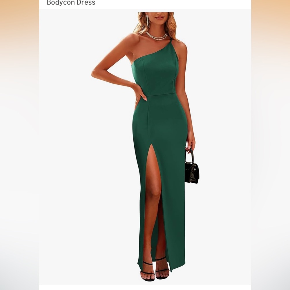 Green Sleeveless Maxi Dress with Slit